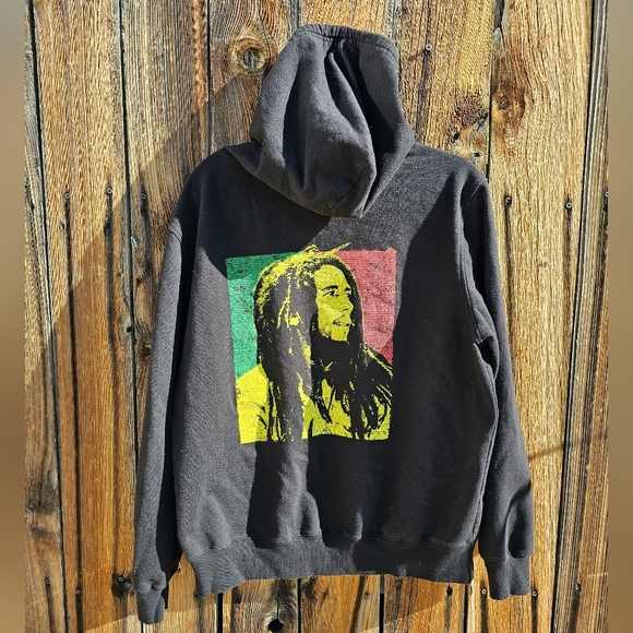 Zion Rootswear Other - Bob Marley Hoodie Black Rasta Pullover Zion Rootswear M